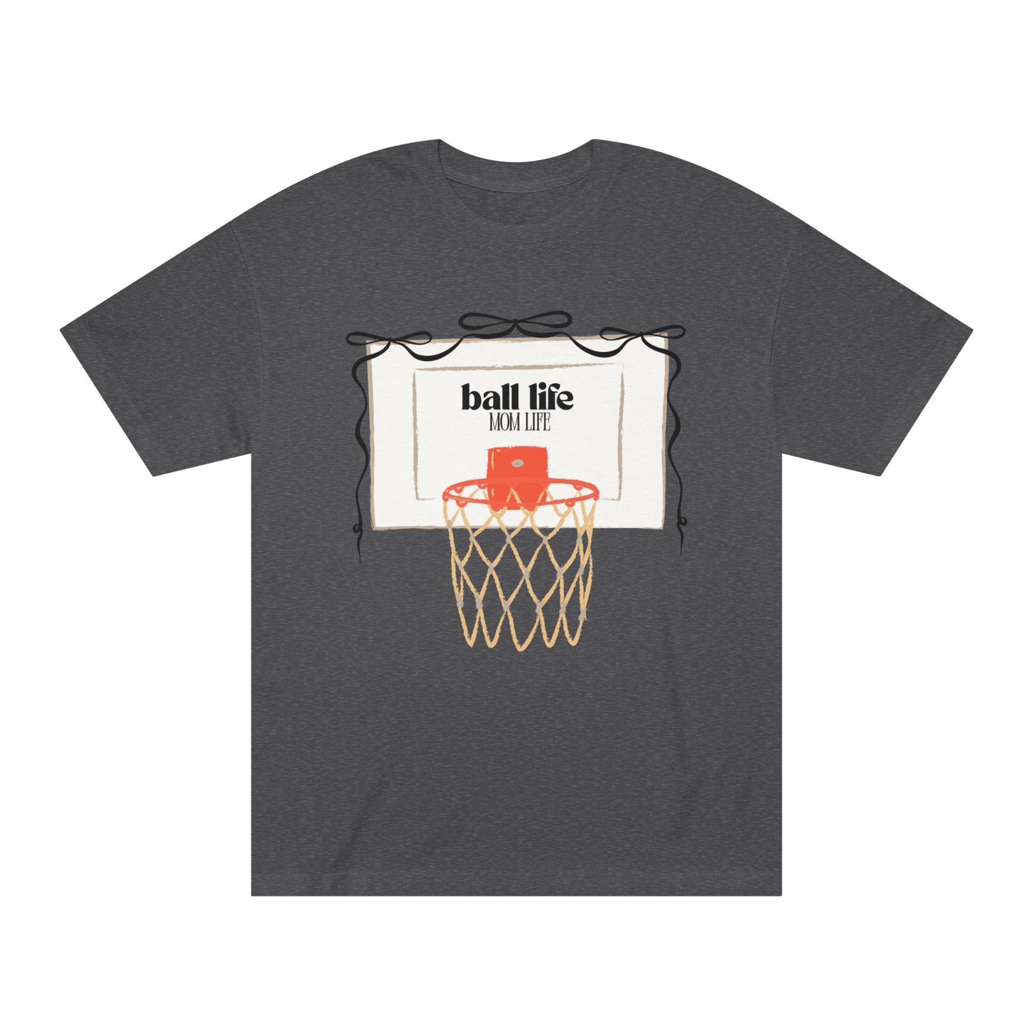 Basketball Hoop Ball Life Mom Life Tee - Vintage Court Graphic T-Shirt