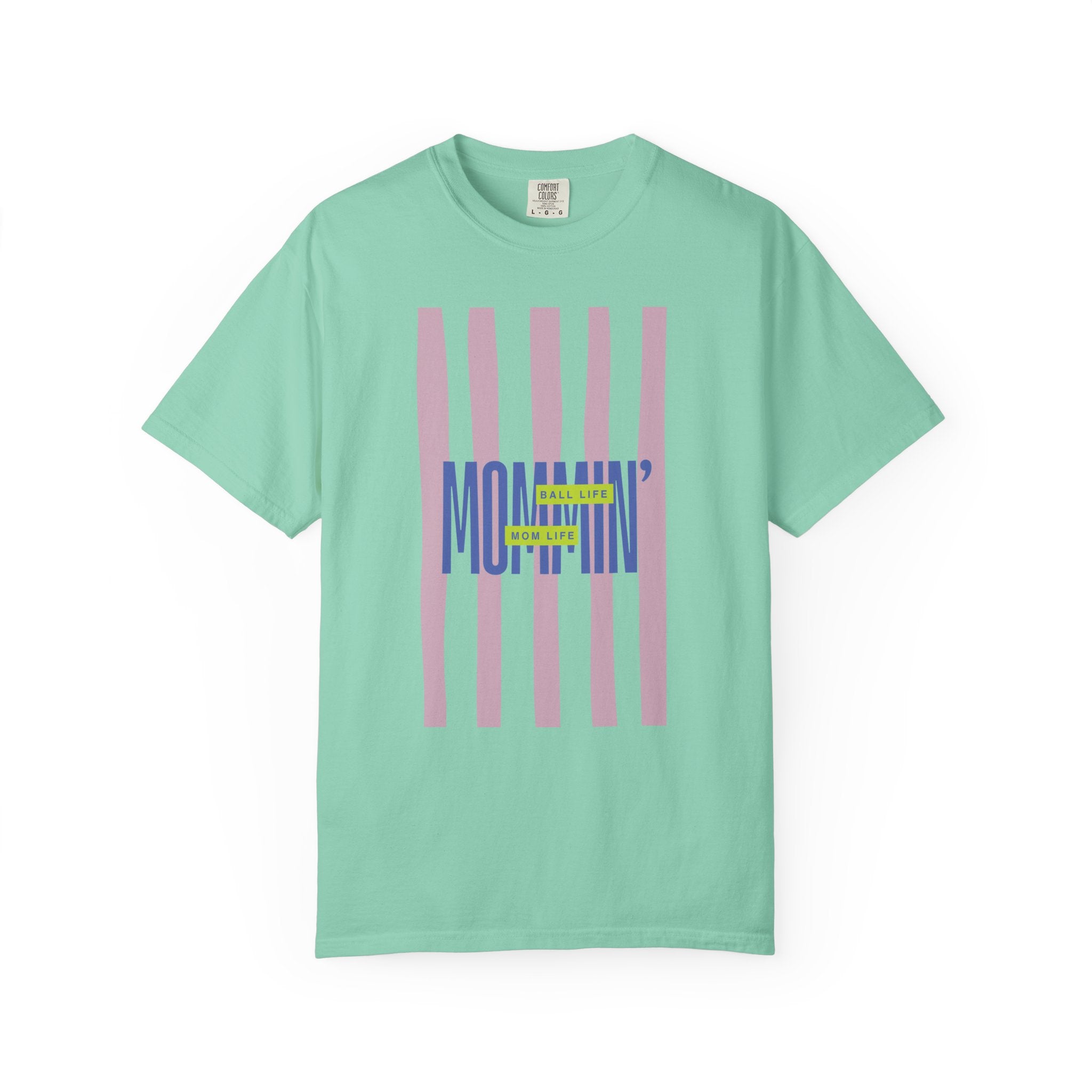 Pink Stripe T-Shirt - Mom Life Ball Life Tee