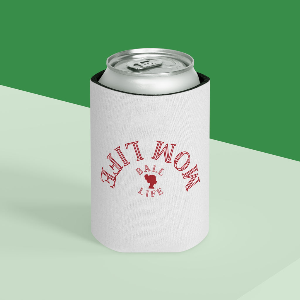 Can Coozie — Upside down Mom Life Ball Life Neoprene Can Cooler
