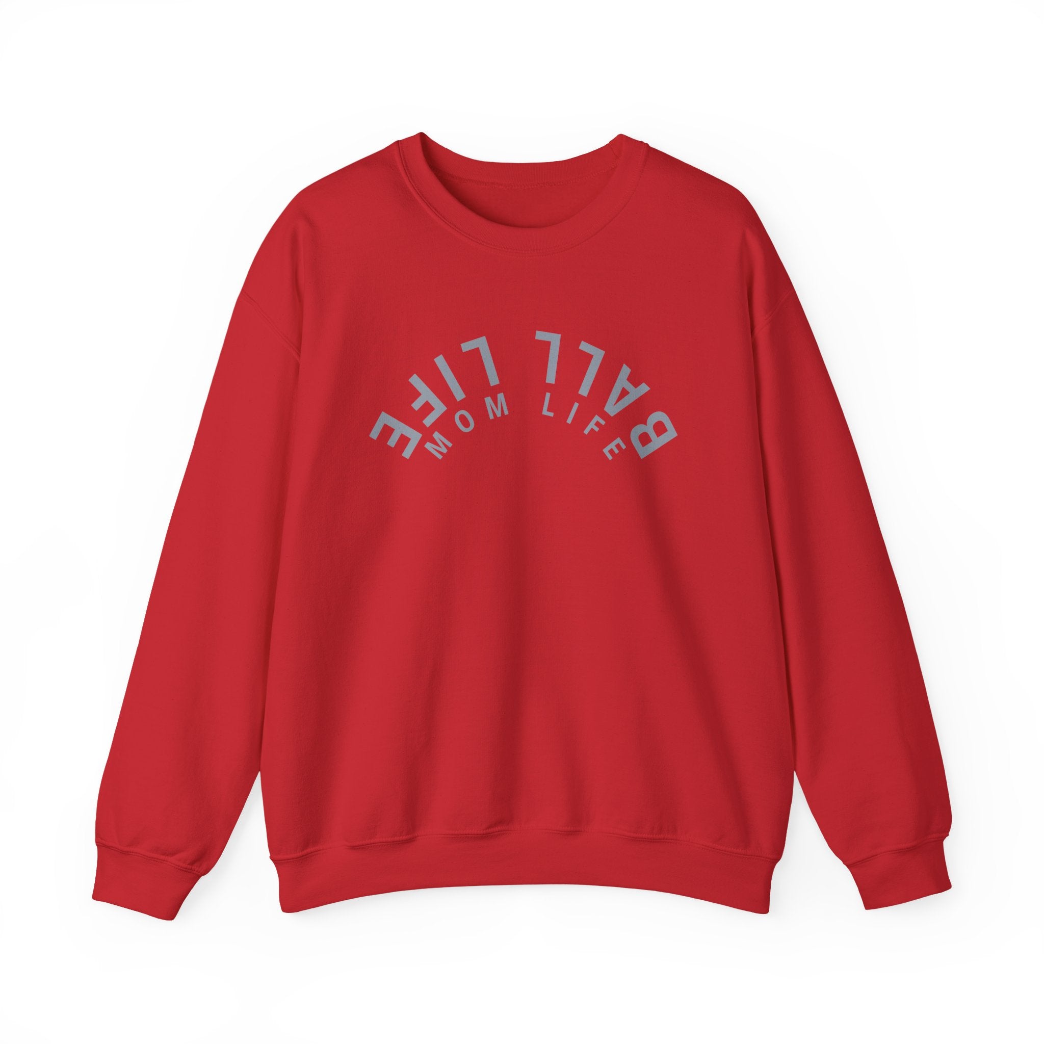 Crewneck Sweatshirt for Mom — Ball Life Mom Life Minimal Athletic Sweatshirt
