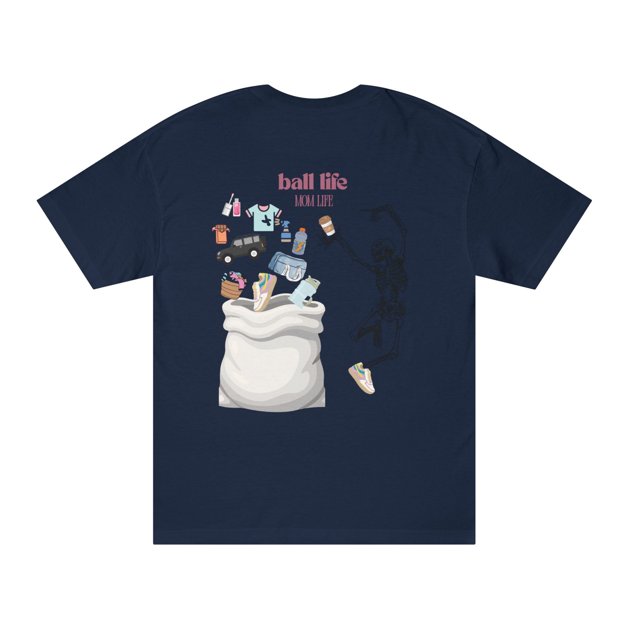 Mom Life Ball Life Graphic Tee - Skeleton Graphic