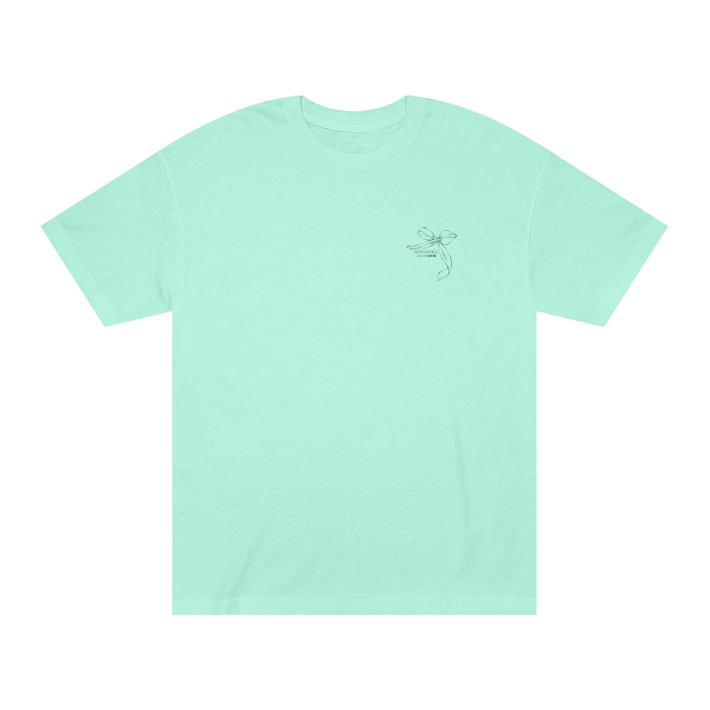 Basketball Bow Tee — "Ball Life Mom Life" Graphic Cotton T‑Shirt