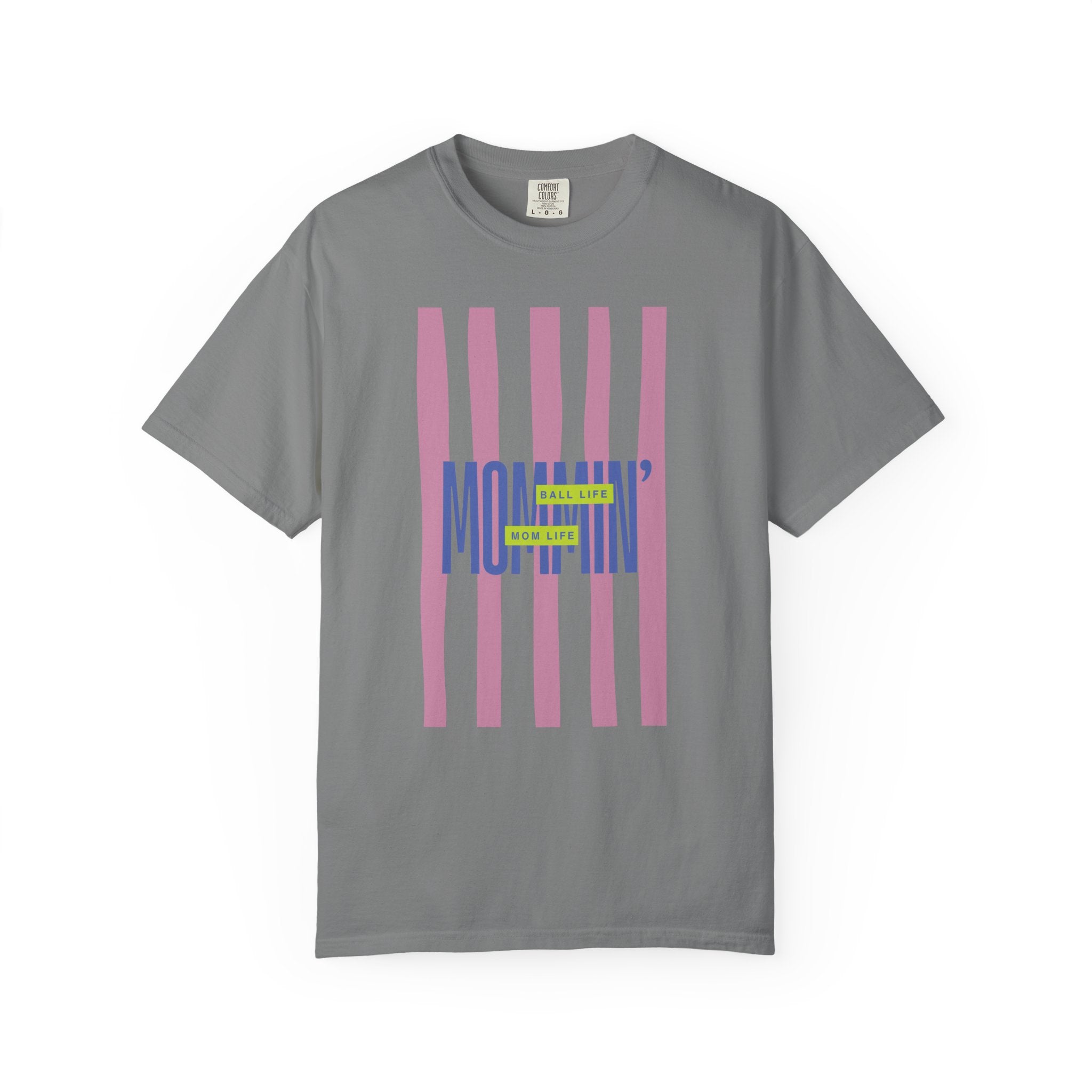 Pink Stripe T-Shirt - Mom Life Ball Life Tee