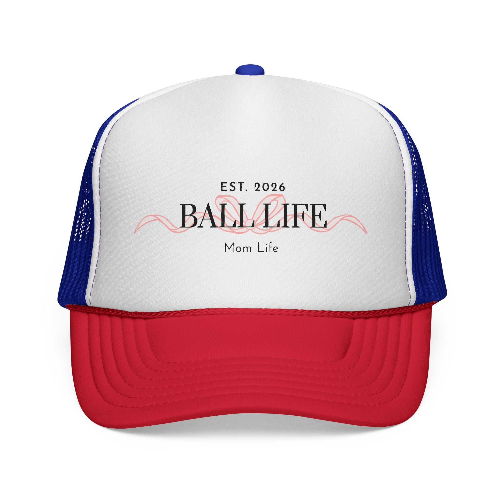 Ball Life Mom Life Trucker Cap — EST. 2026 Casual Sports Hat