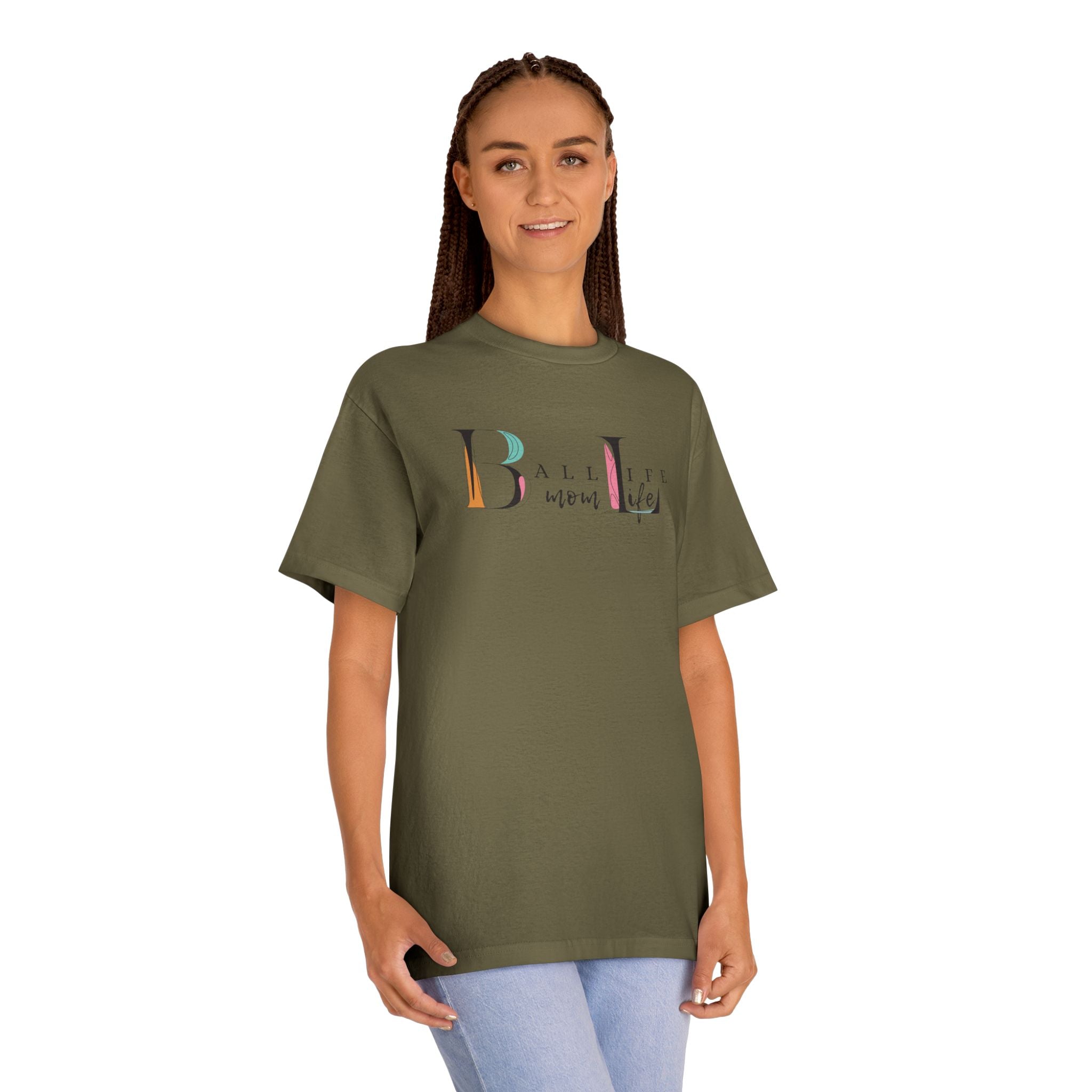 Ball Life Mom Life Minimalist Graphic T-Shirt - Classic Mom Shirt