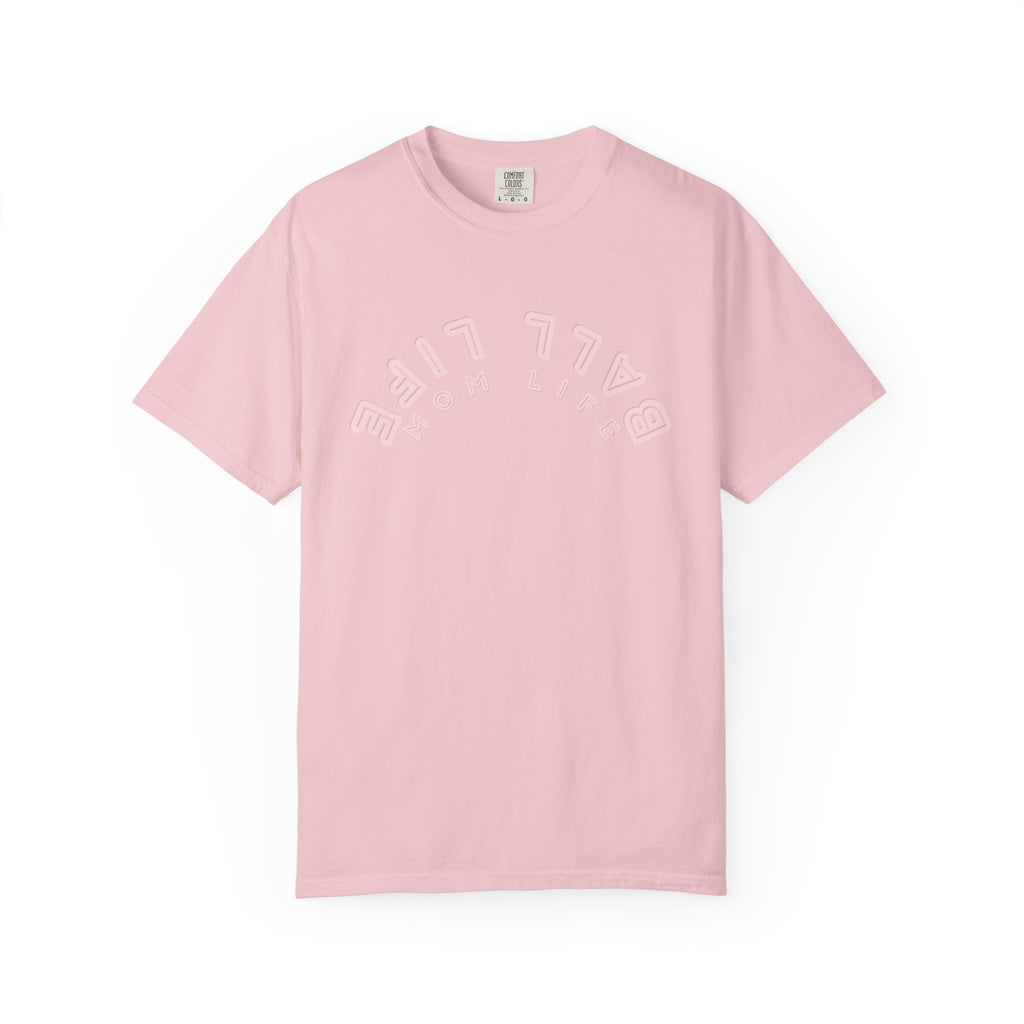 Upside Down 'Ball Life Mom Life' Tee - Comfort Colors Inverted Graphic T-shirt for Mom