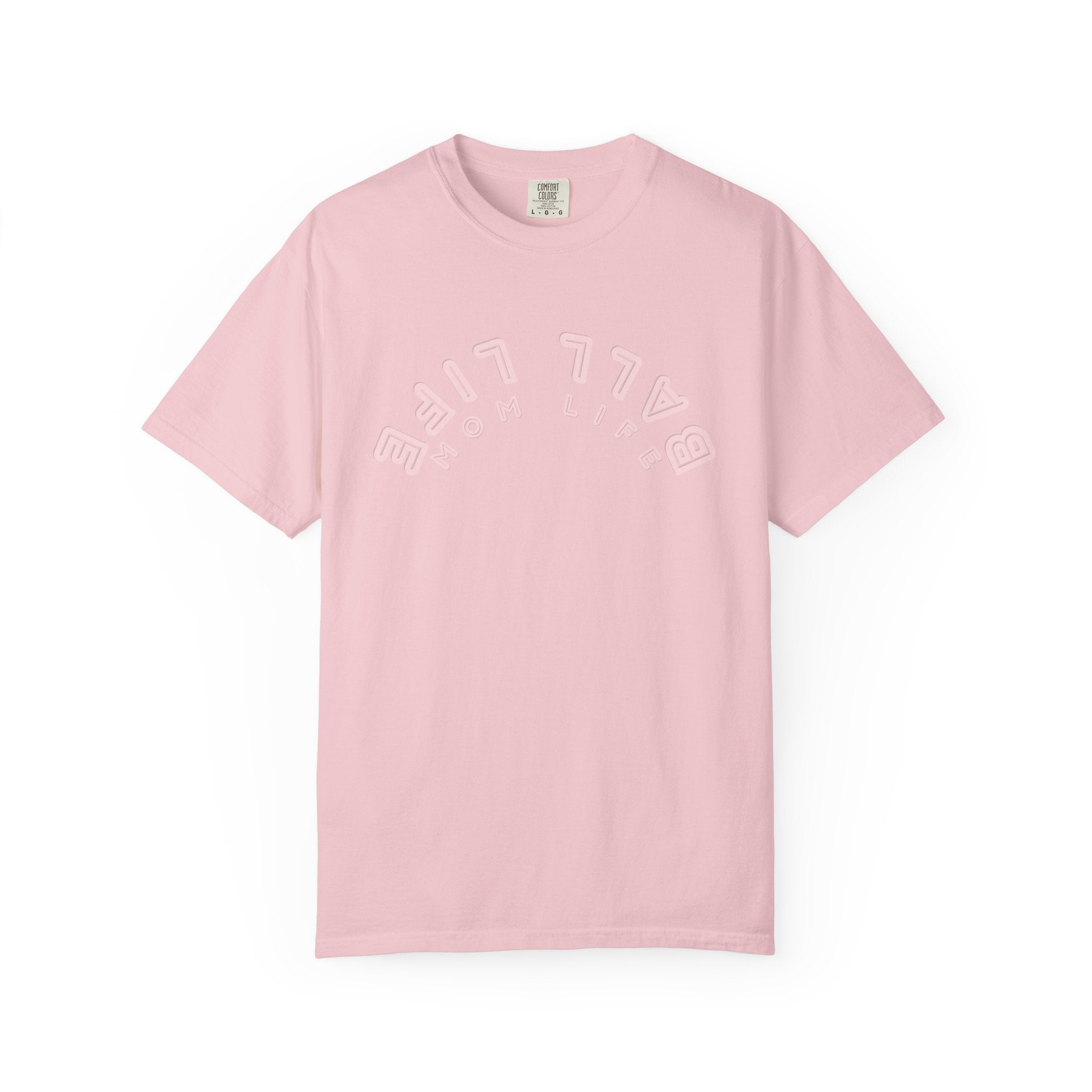 Upside Down 'Ball Life Mom Life' Tee - Comfort Colors Inverted Graphic T-shirt for Mom